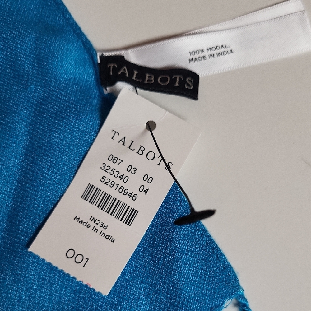 Talbots Ocean Blue Scarf - Picture 2 of 2